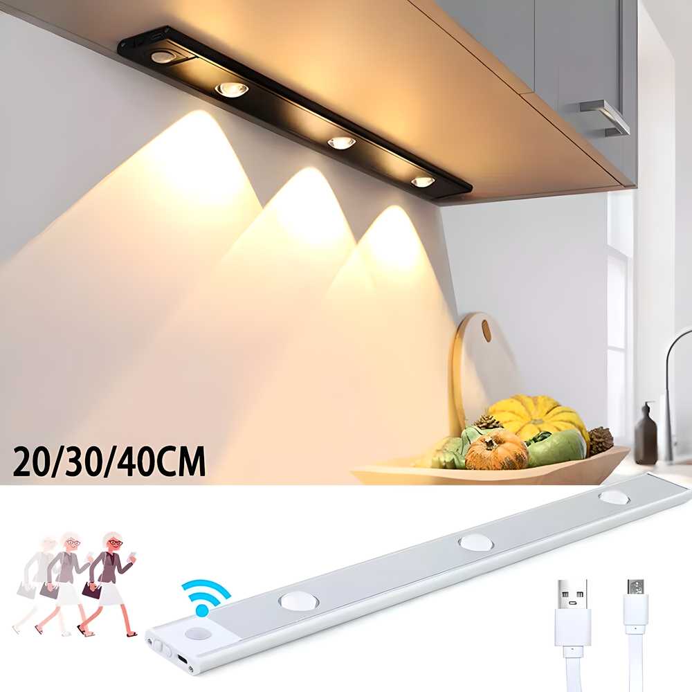 LED Motion Sensor Light  With USB Rechargeable
